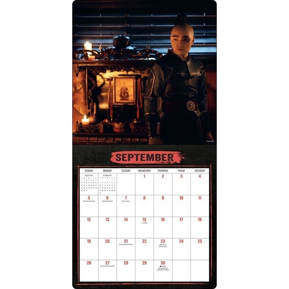 Avatar The Last Airbender Netflix Series 2027 Wall Calendar Sixth Alternate Image
