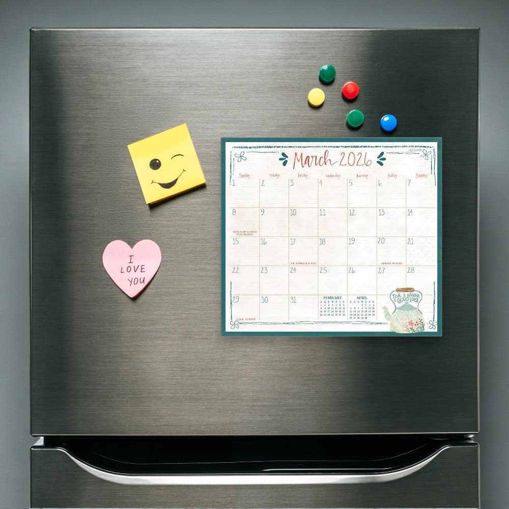 Tea Time 2026 Magnetic Calendar by Katie Doucette Second Alternate Image