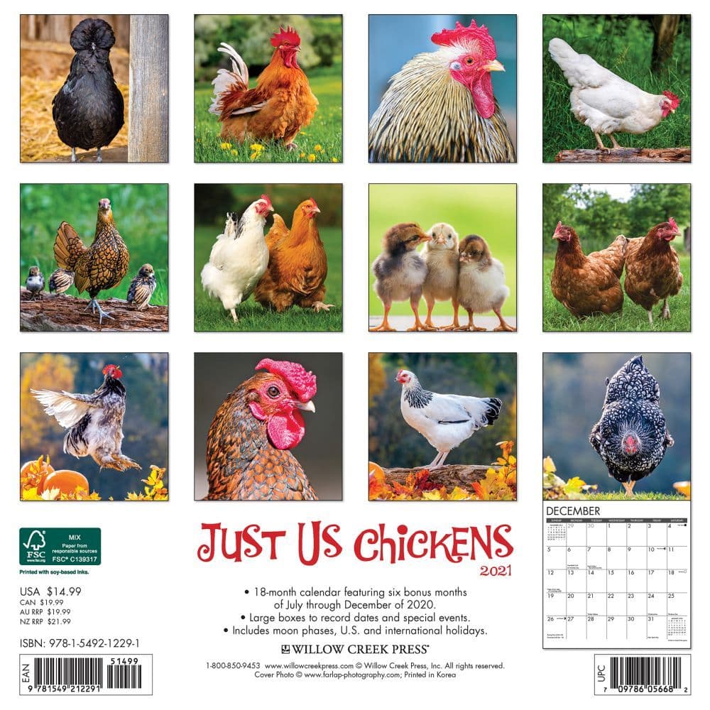 Chickens Wall Calendar - Calendars.com