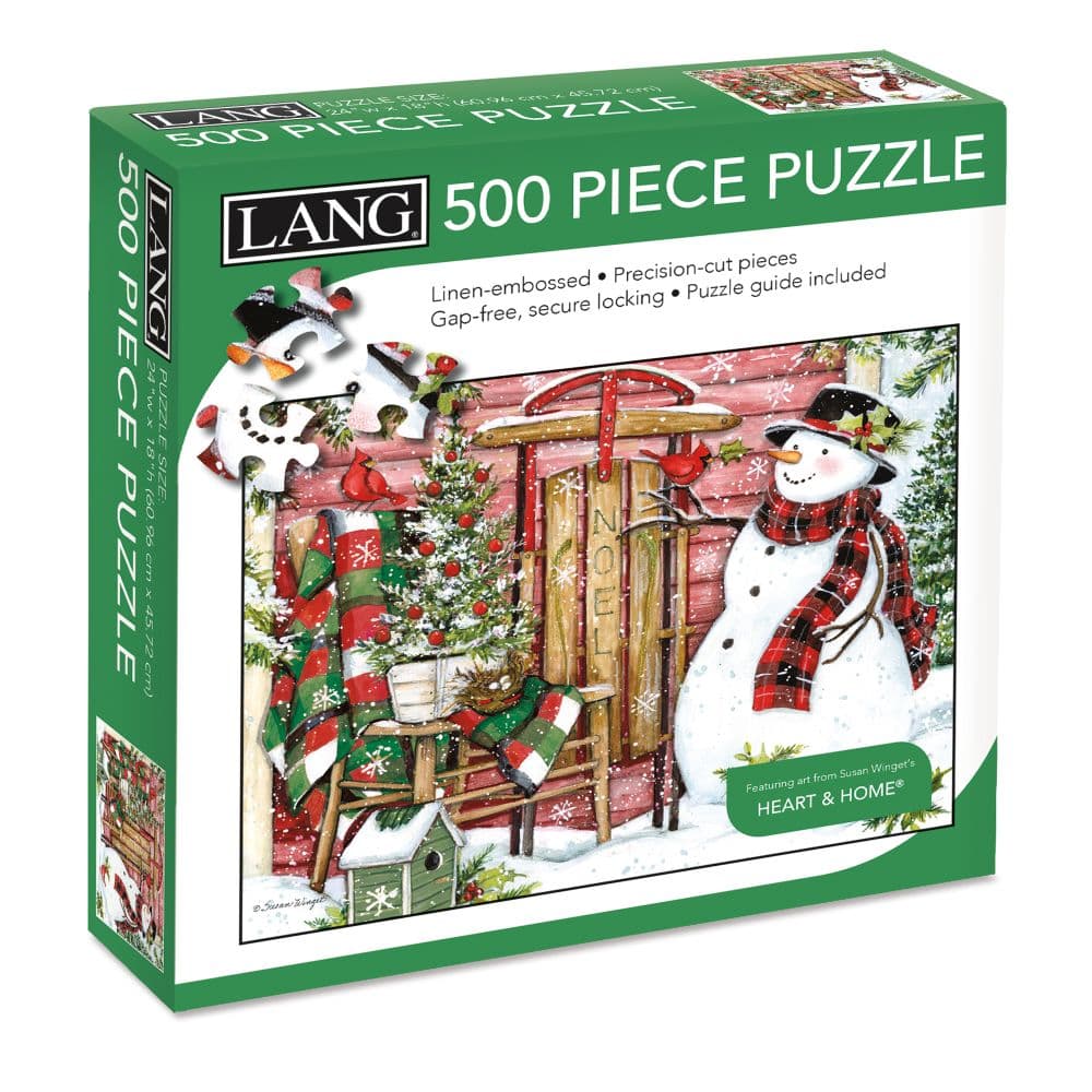 Snowman and Sled 500 Piece Puzzle_Main Image