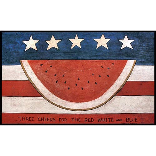 Red White & Blue Doormat by Warren Kimble Main Image