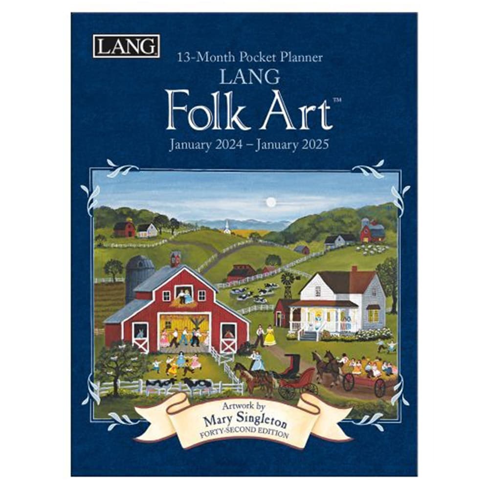 Lang Folk Art Monthly 2024 Pocket Planner Main Product Image width=&quot;1000&quot; height=&quot;1000&quot;