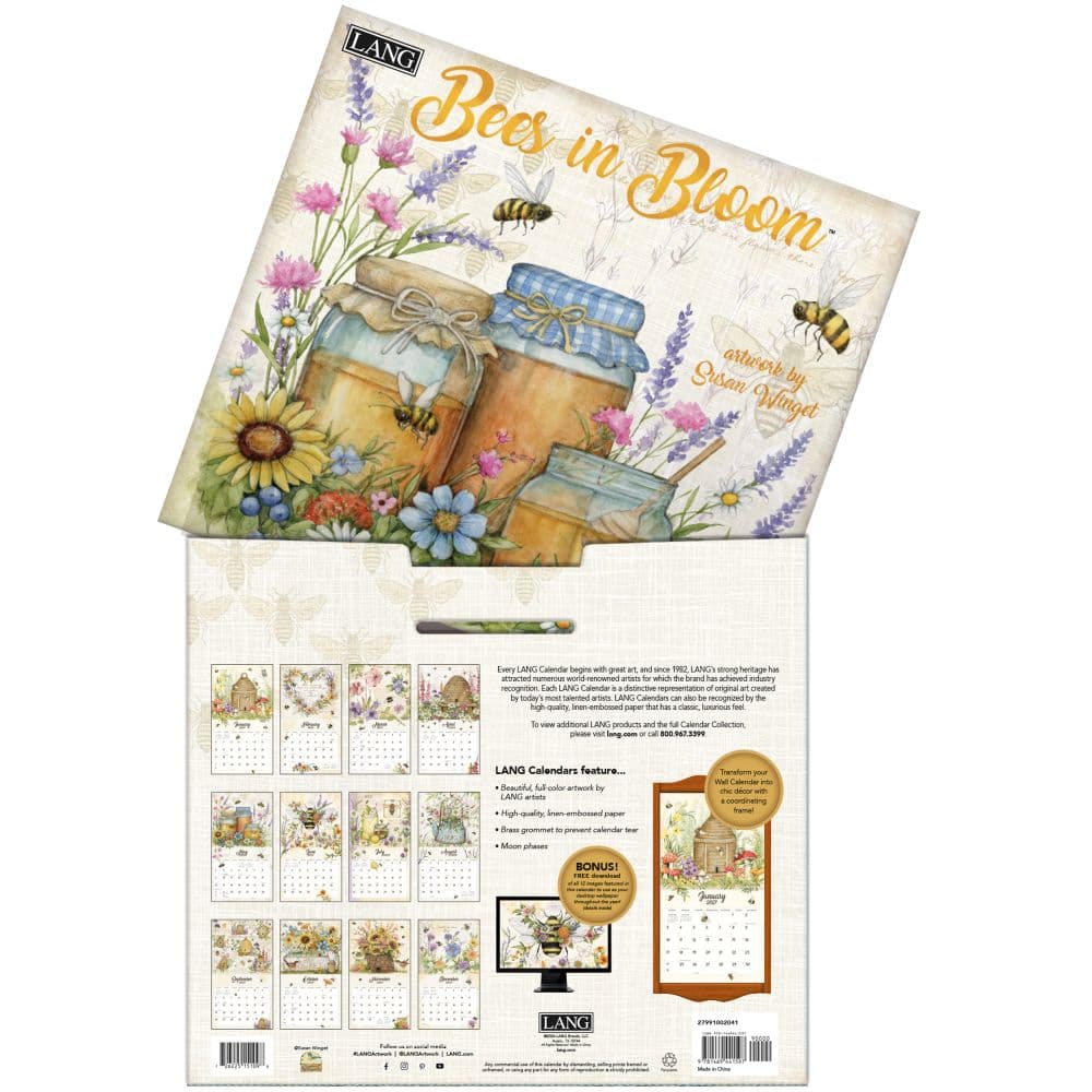 Bees In Bloom 2027 Wall Calendar First Alternate Image