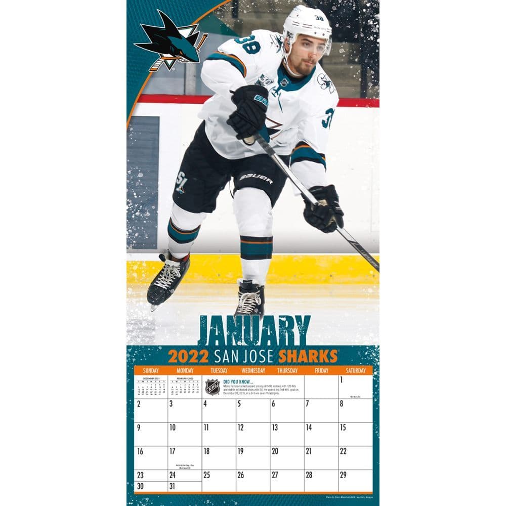 San Jose Sharks 2022 Wall Calendar - Calendars.com