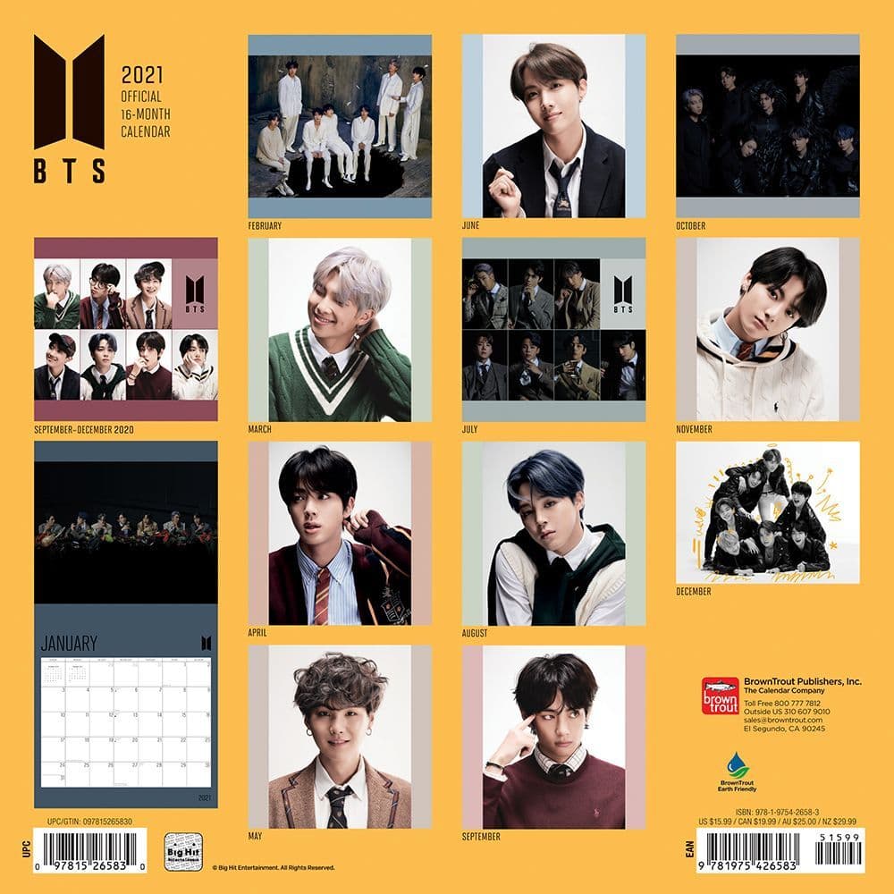 BTS Wall Calendar