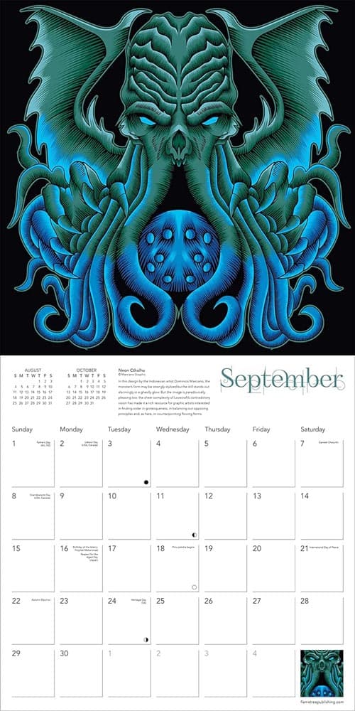 Cthulhu 2024 Wall Calendar