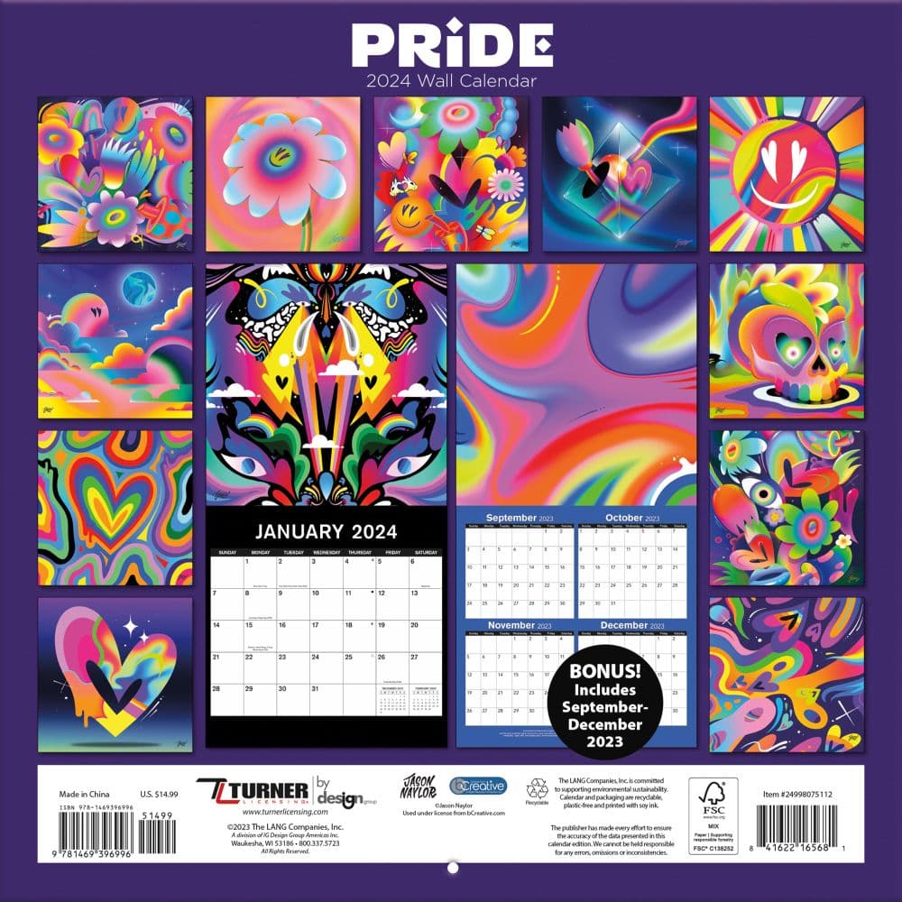Pride 2024 Wall Calendar