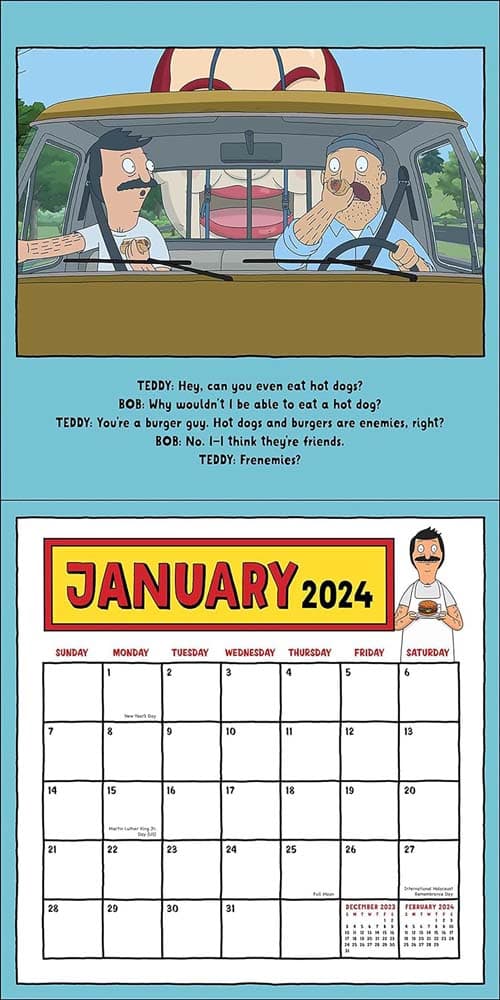 Bobs Burgers 2024 Wall Calendar