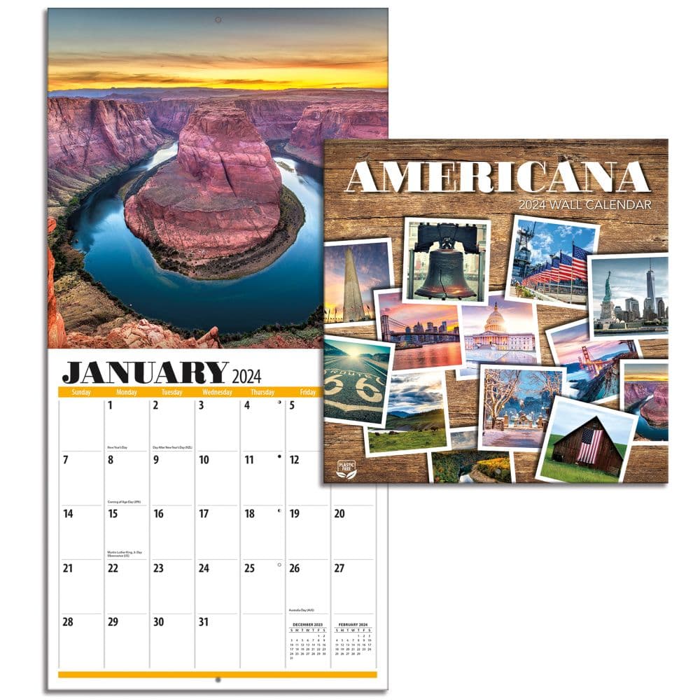 Americana Photo 2024 Mini Wall Calendar