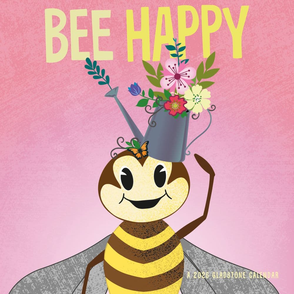 Bee Happy 2026 Mini Wall Calendar Main Image