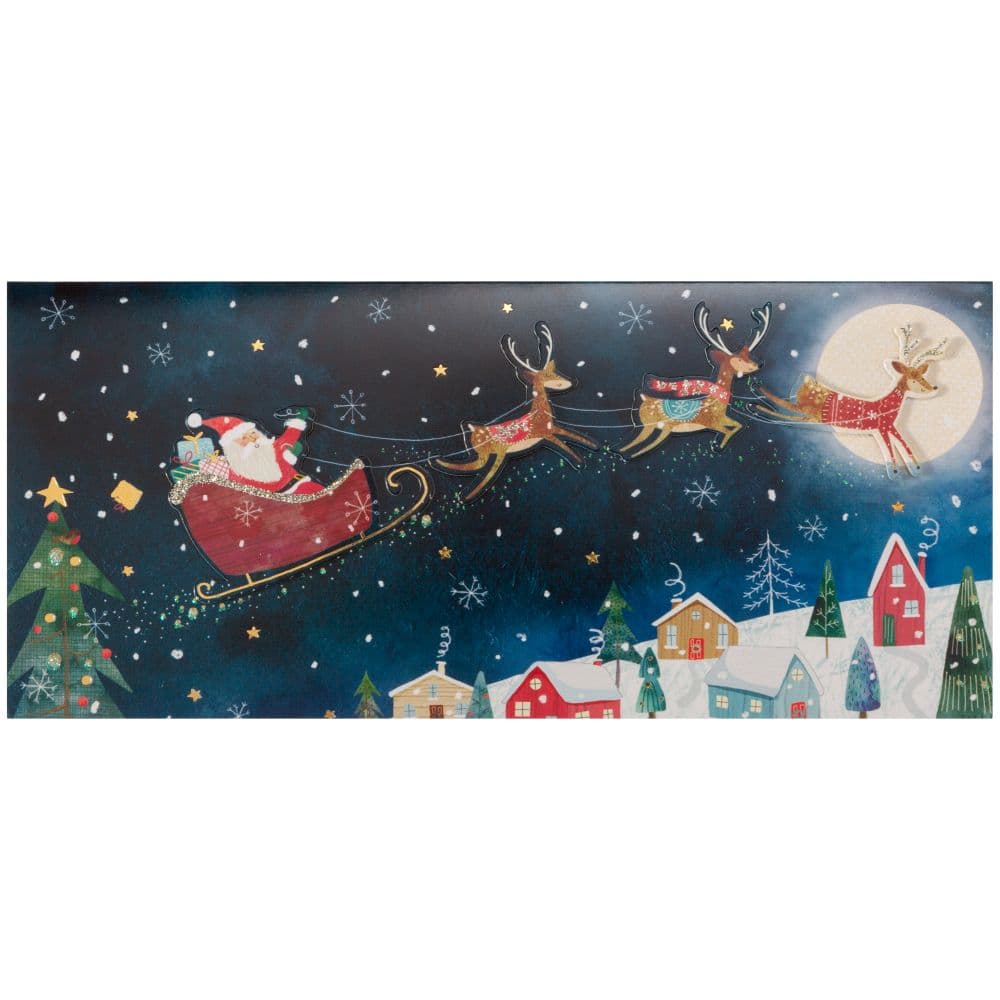 Santa Reindeer Night Sky 8 Count Boxed Christmas Cards First Alternate Image width="1000" height="1000"