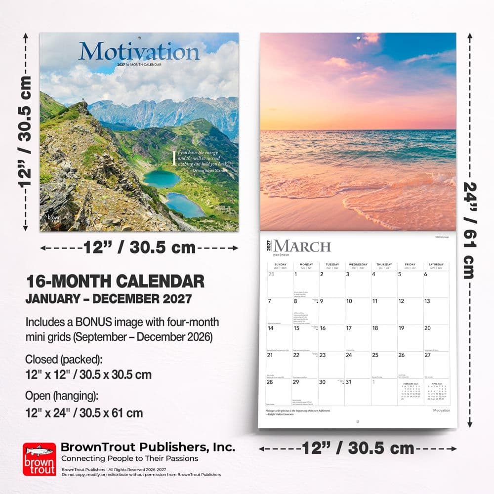 Motivation 2027 Wall Calendar Sixth Alternate Image