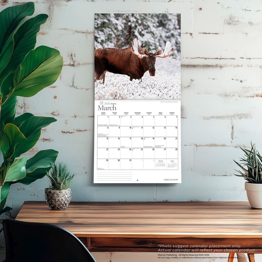 Cabin Country 2026 Wall Calendar Fourth Alternate Image