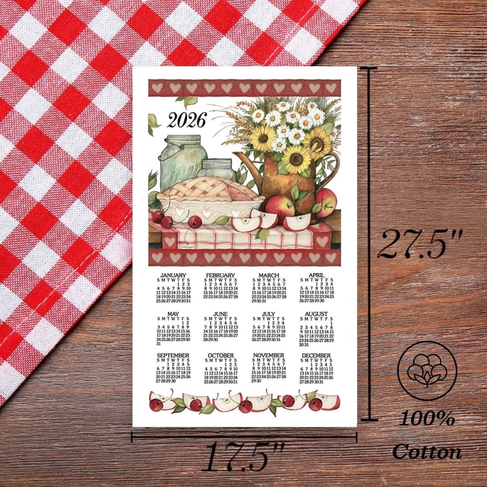 Apple Pie 2026 Calendar Towel First Alternate Image