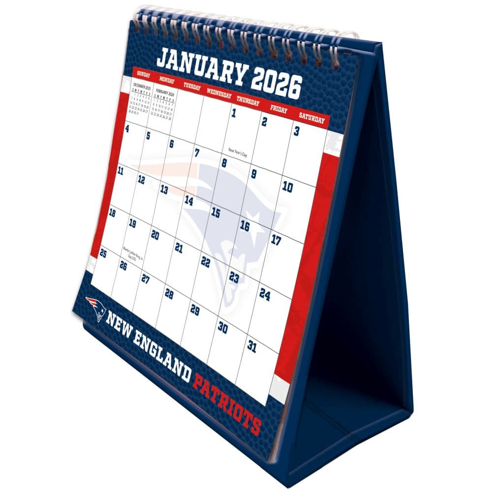 NFL New England Patriots 2026 Easel Desk Calendar First Alternate image