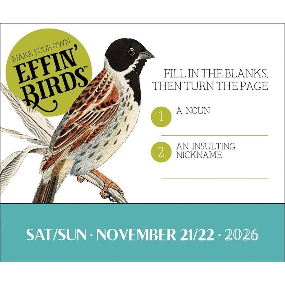 Effin Birds 2026 Desk Calendar Third Alternate Image