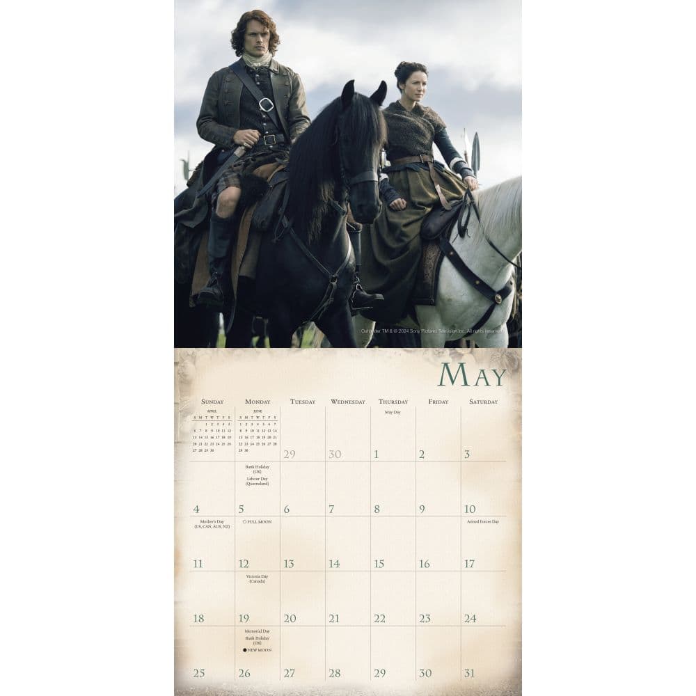 Outlander 2025 Mini Wall Calendar