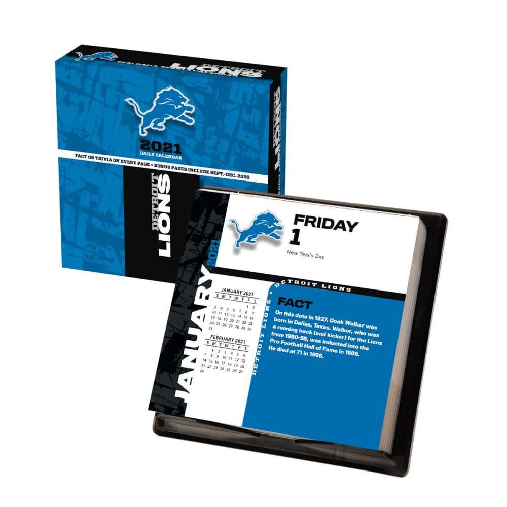 Detroit Lions Desk Calendar