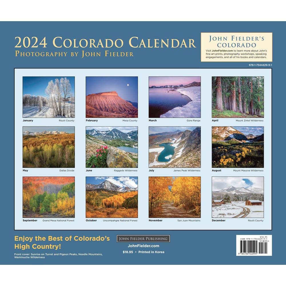 Colorado Fielders 2024 Wall Calendar