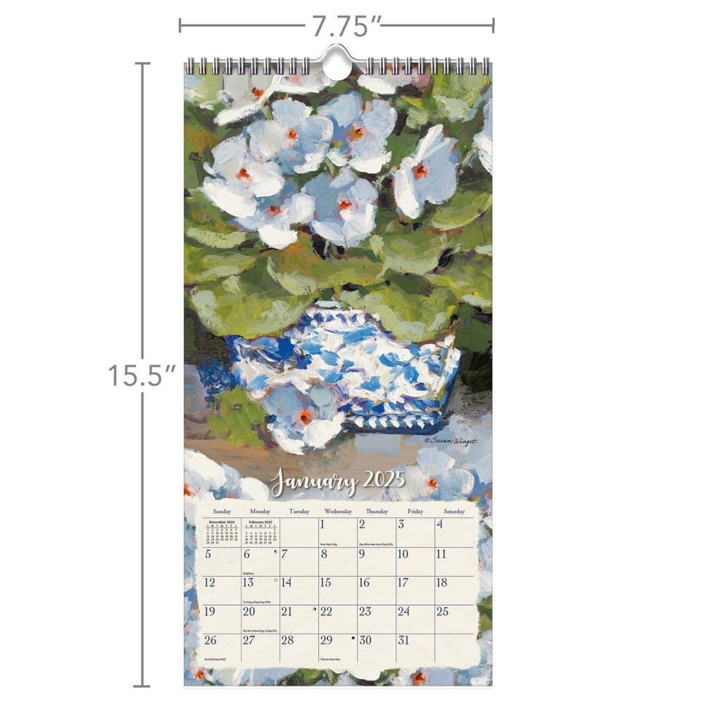 Gallery Florals 2025 Vertical Wall Calendar by Susan Winget_ALT5