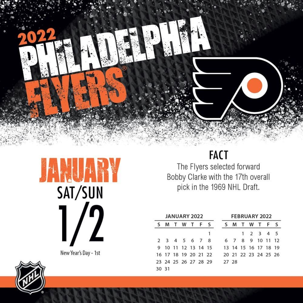 Nhl Philadelphia Flyers 2022 Desk Calendar - Calendars.com