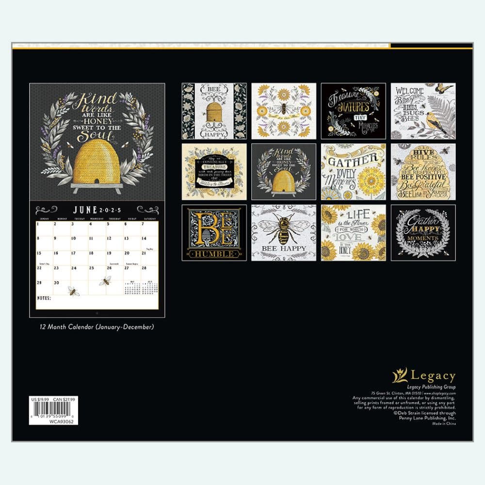 Bee-u-tiful Life 2025 Wall Calendar First Alternate Image