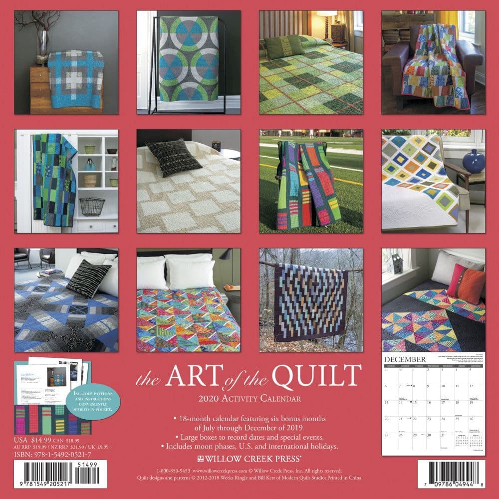 Art of the Quilt Wall Calendar