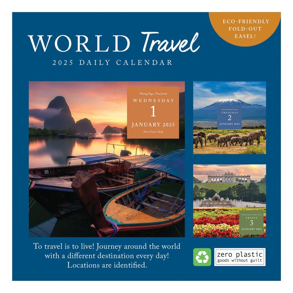 Worlds Best by Travel Leisure 2025 Desk Calendar back cover