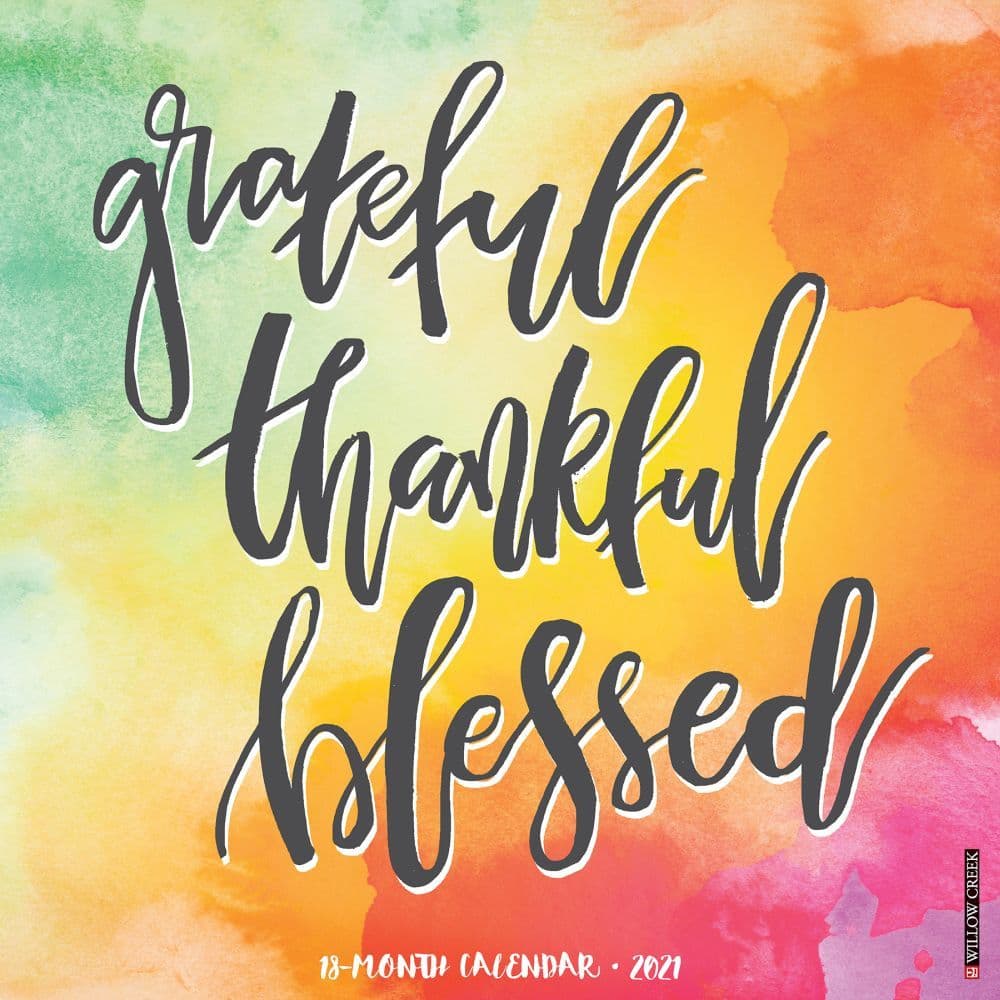 Grateful Thankful Blessed Wall Calendar - Calendars.com
