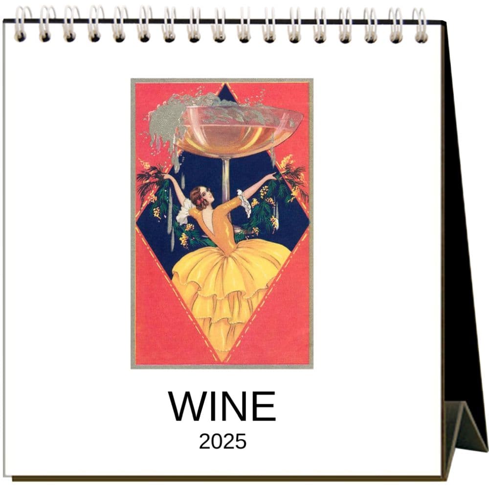 image Wine 2025 Easel Desk Calendar Main Image