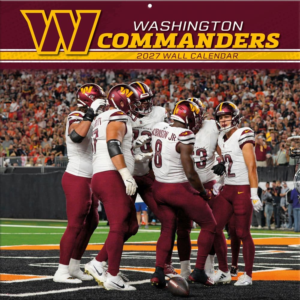 image NFL Washington Commanders Football Team 2027 Wall Calendar Main Product Image