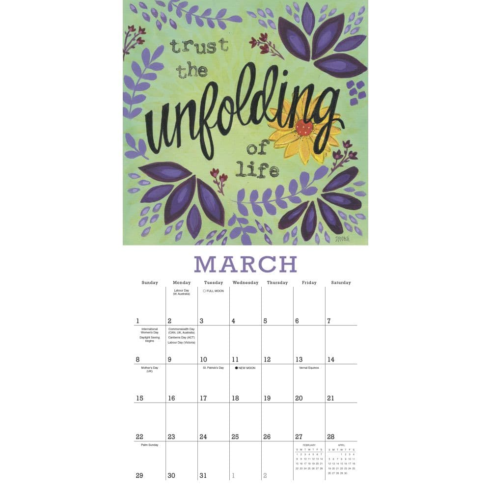 Year of Hope and Inspiration 2026 Mini Wall Calendar Second Alternate Image