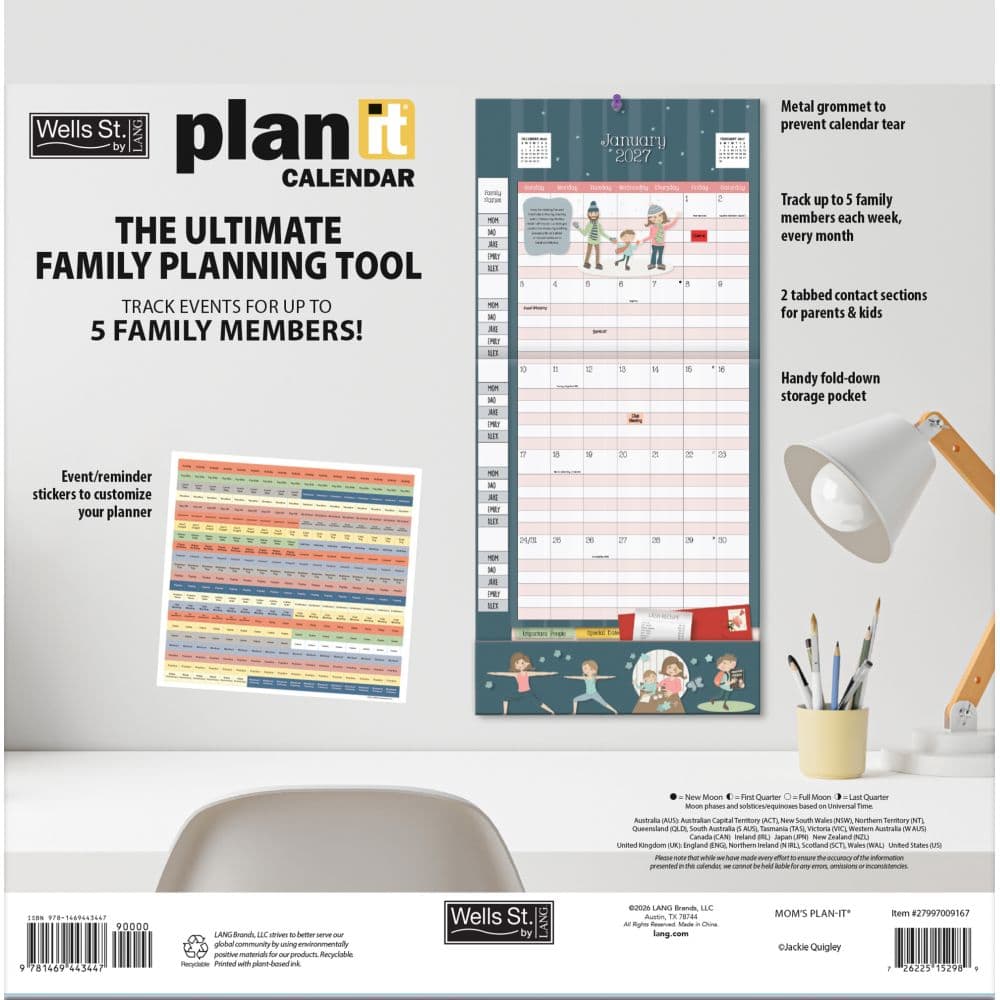 Moms 2027 Plan It Wall Calendar by Cindy Revell First Alternate Image