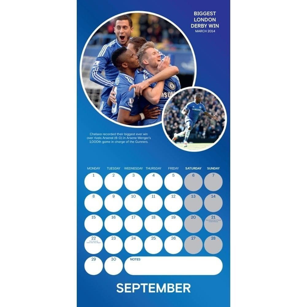 Chelsea Legends 2025 Wall Calendar Fourth Alternate Image