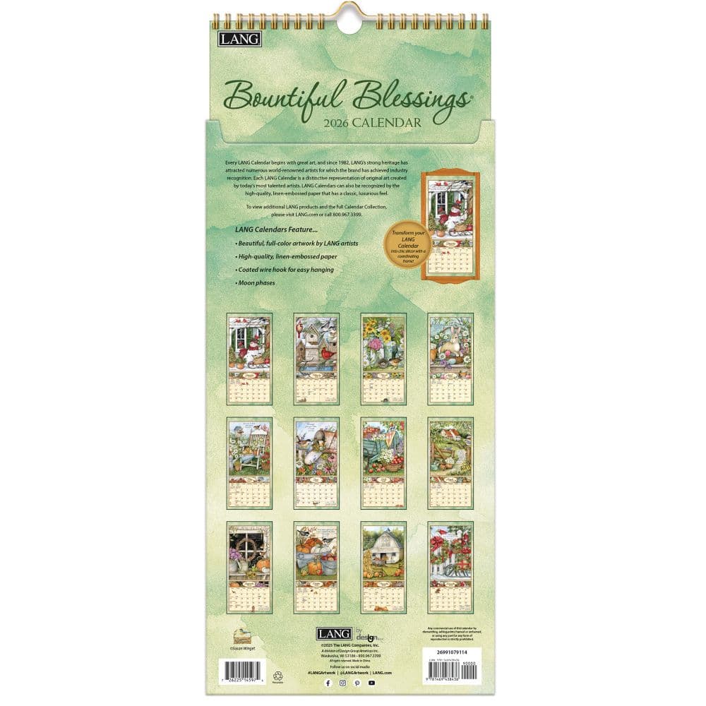 Bountiful Blessings 2026 Vertical Wall Calendar_ALT3