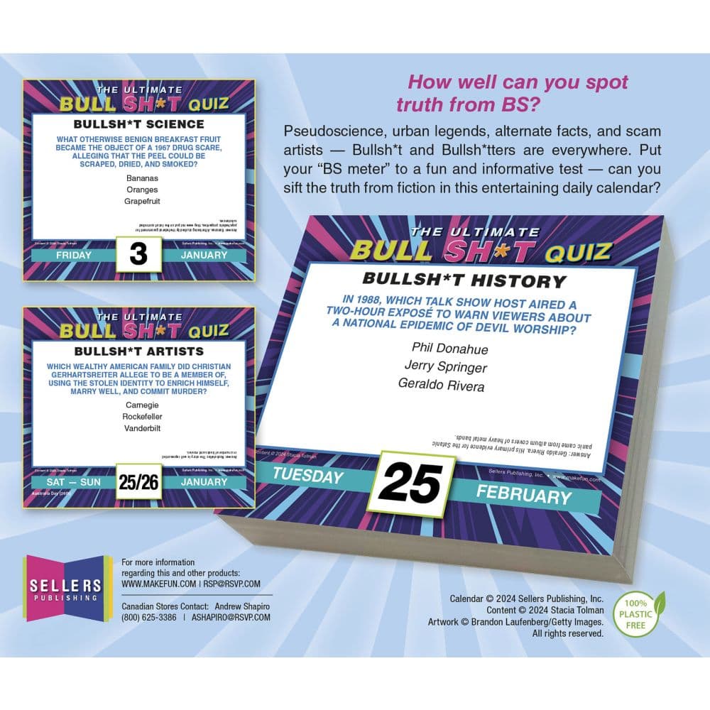 Ultimate Bullsh-t Quiz 2025 Desk Calendar First Alternate Image width=&quot;1000&quot; height=&quot;1000&quot;