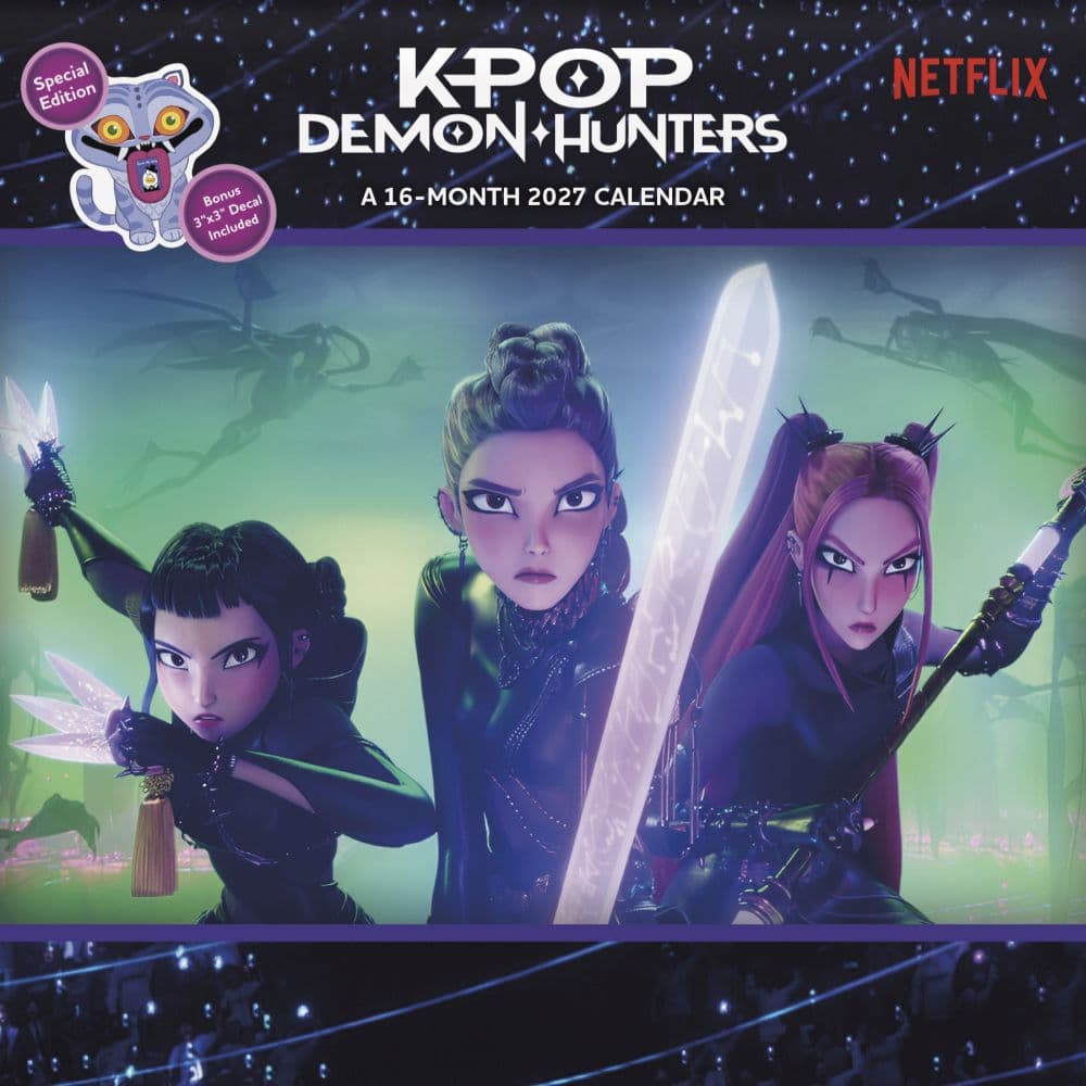 image Kpop Demon Hunters 2027 Wall Calendar Main Product Image