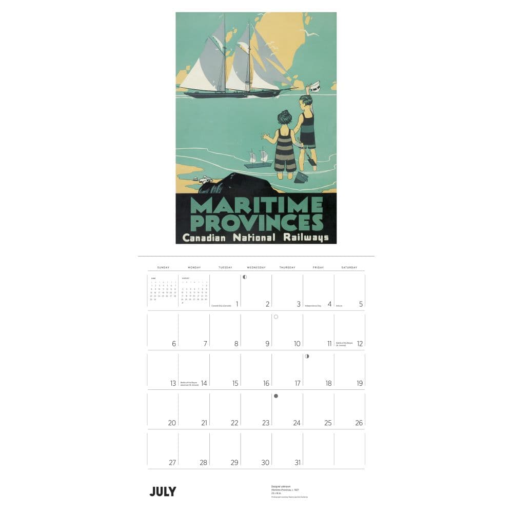 Canadian Travel Posters 2025 Wall Calendar Second Alternate Image width="1000" height="1000"