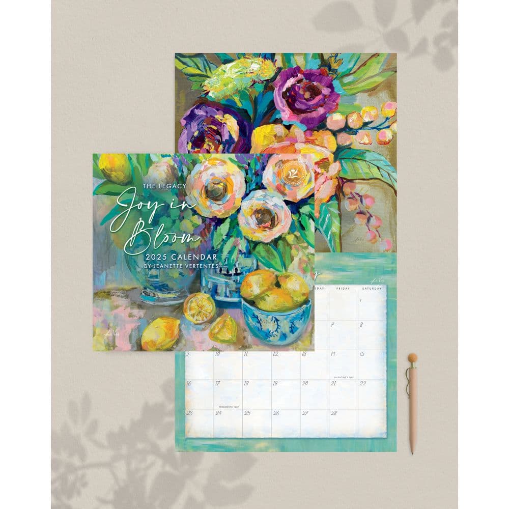 Joy In Bloom 2025 Wall Calendar