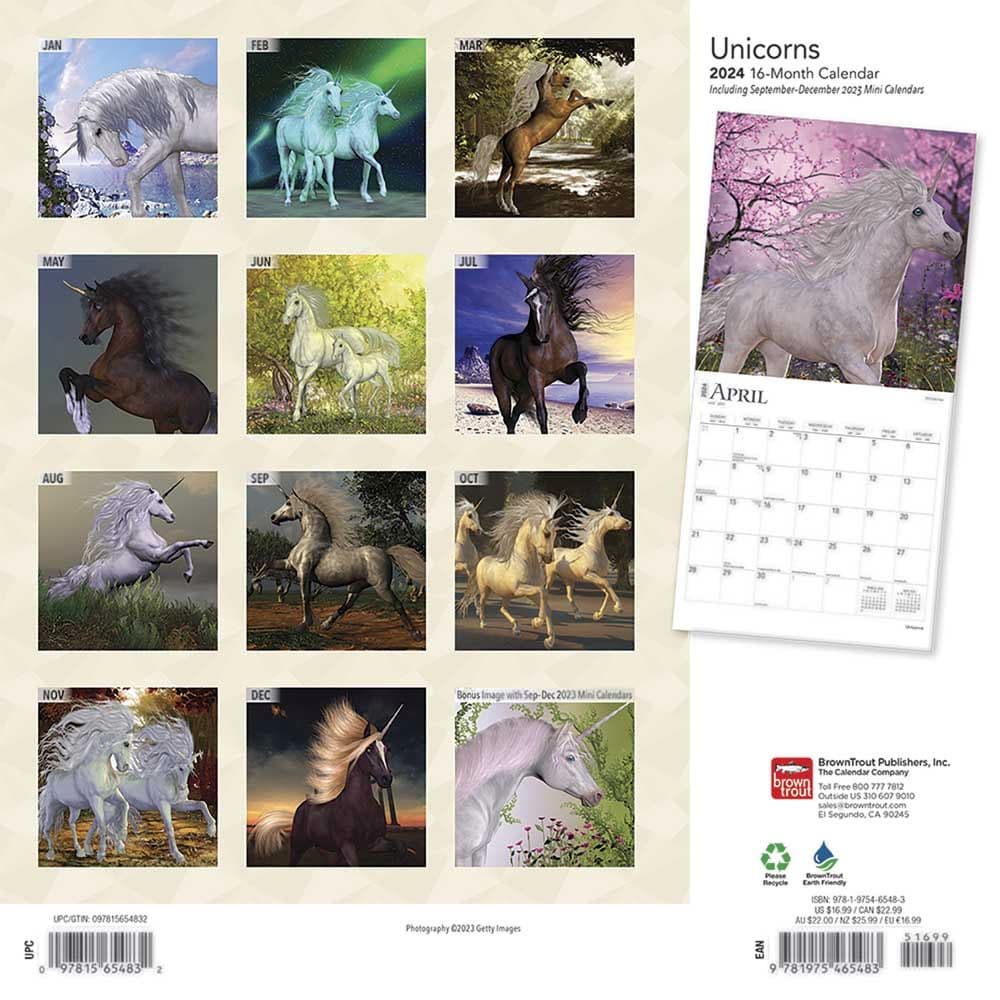 Unicorns 2024 Wall Calendar