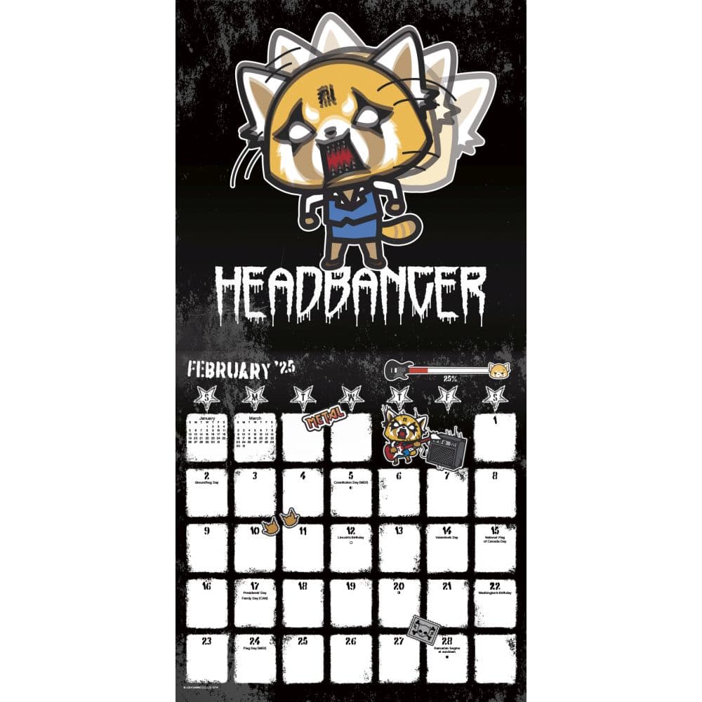 Aggretsuko 2025 Wall Calendar Alt2