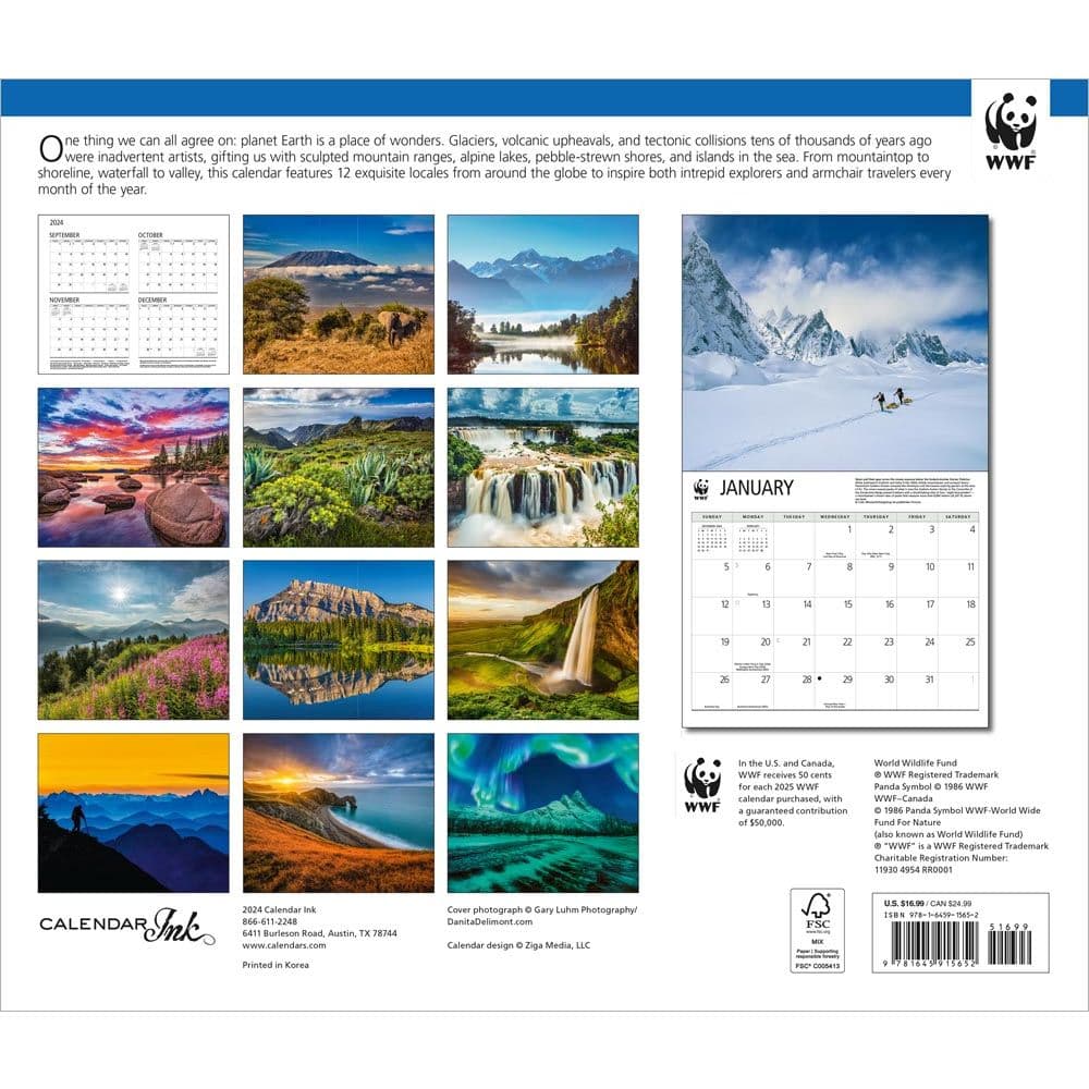 Beautiful Places WWF 2025 Wall Calendar First Alternate Image width=&quot;1000&quot; height=&quot;1000&quot;