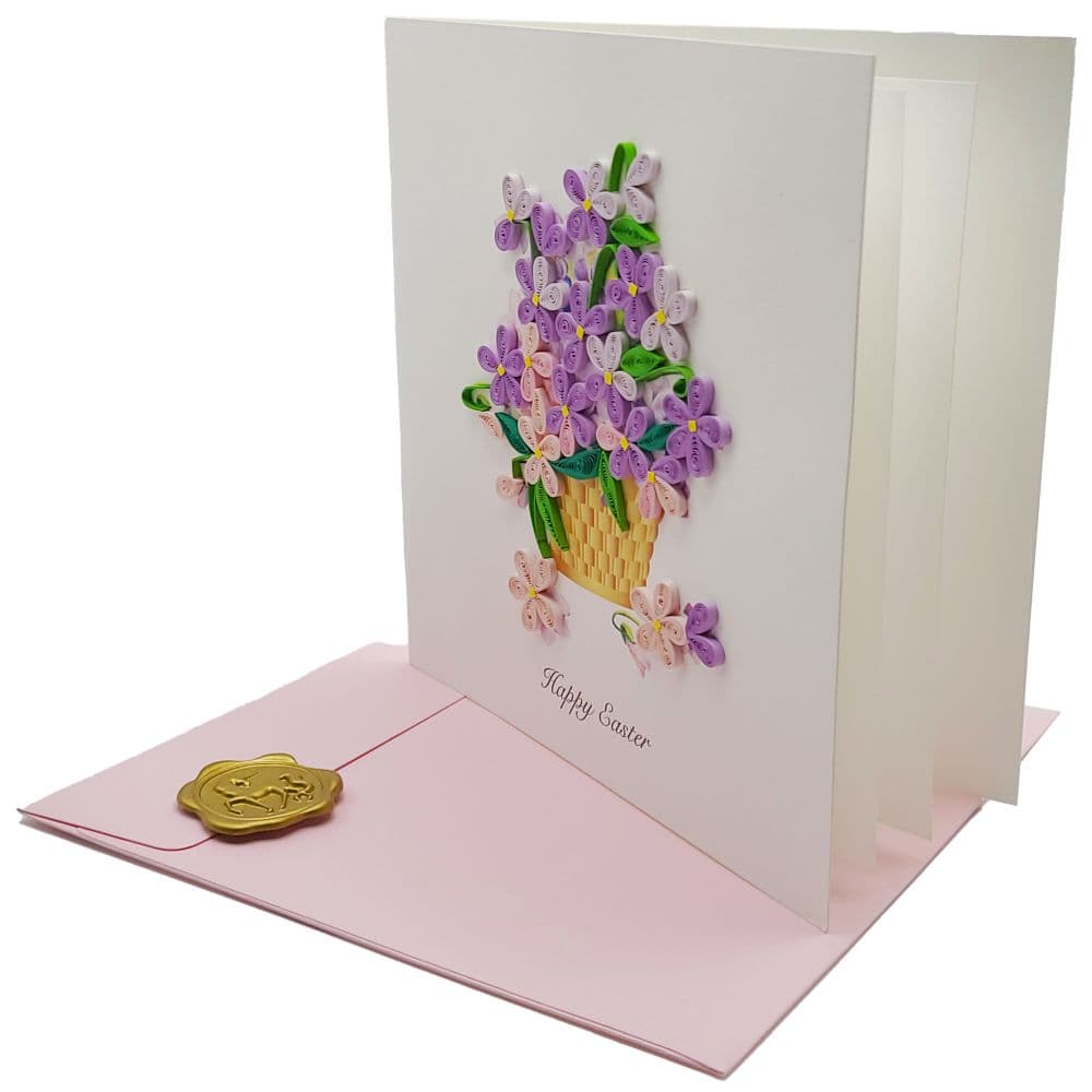 Purple Flowers Easter Basket Card Fifth Alternate Image