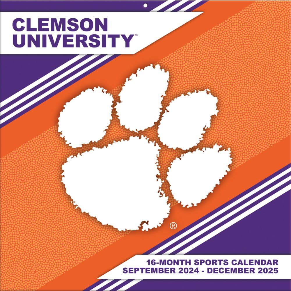 Clemson Tigers 2025 Wall Calendar