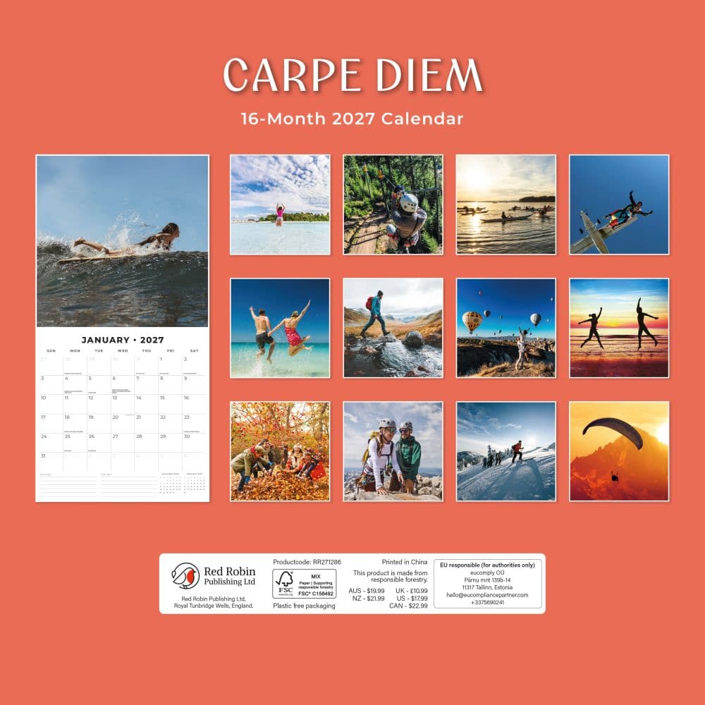 Carpe Diem 2027 Wall Calendar First Alternate Image
