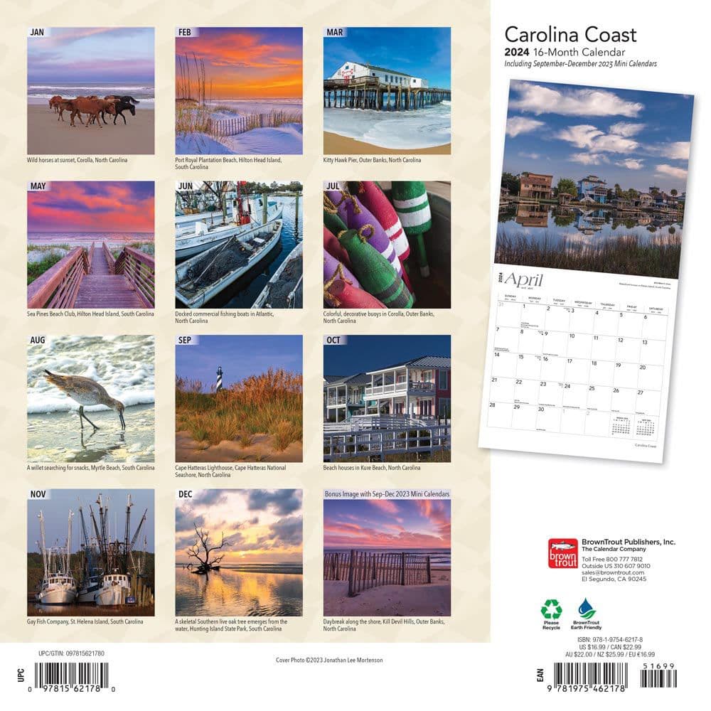 Carolina Coast 2024 Wall Calendar