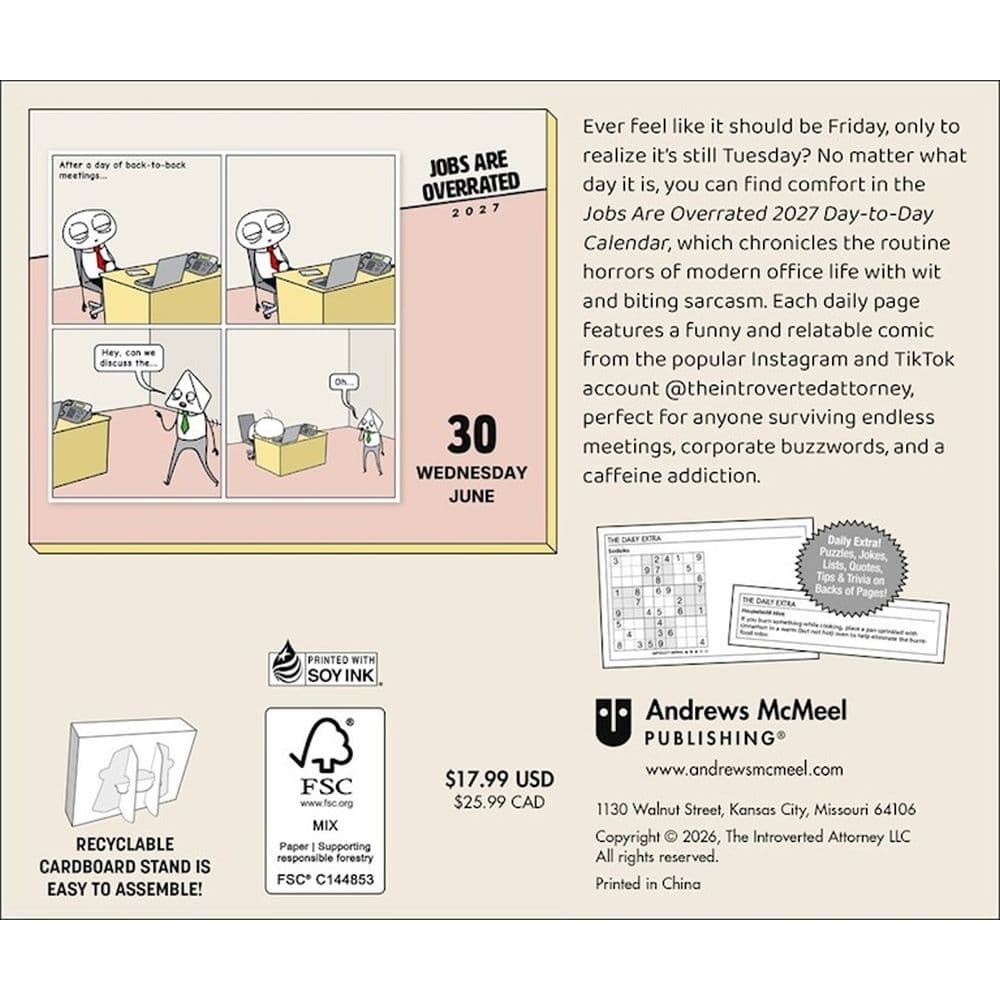 Jobs Are Overrated 2027 Desk Calendar Fifth Alternate Image
