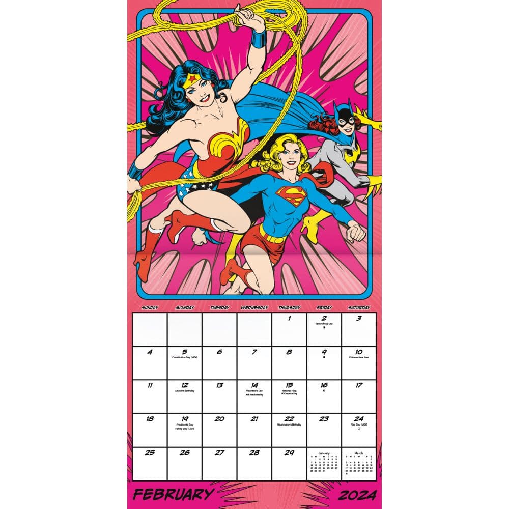 Justice League Classic 2024 Wall Calendar