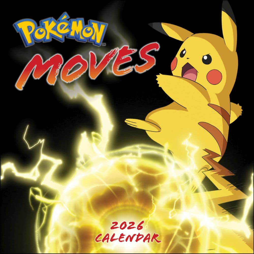Pokemon Moves 2026 Wall Calendar Main Image