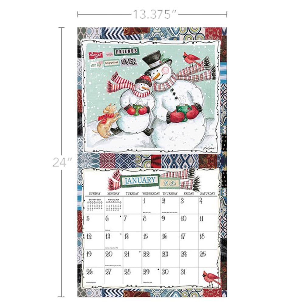 Happy Life by Lori Siebert 2025 Wall Calendar